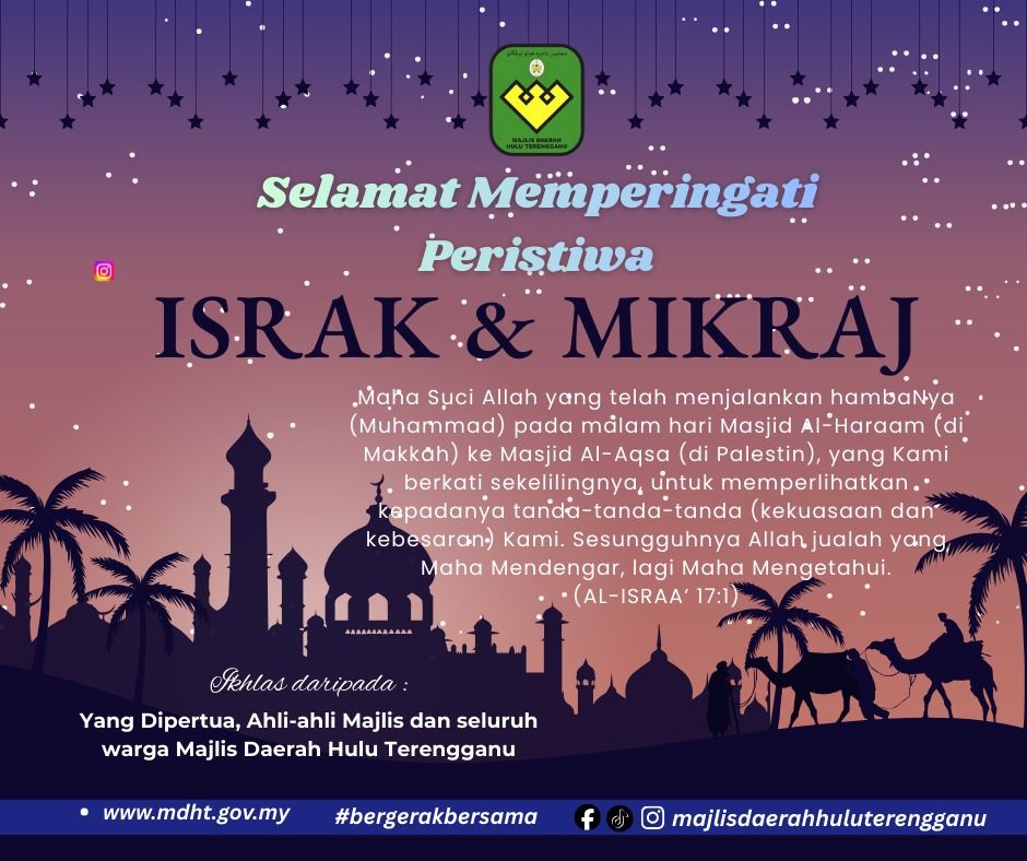 SELAMAT MEMPERINGATI PERISTIWA ISRAK MIKRAJ 1447H