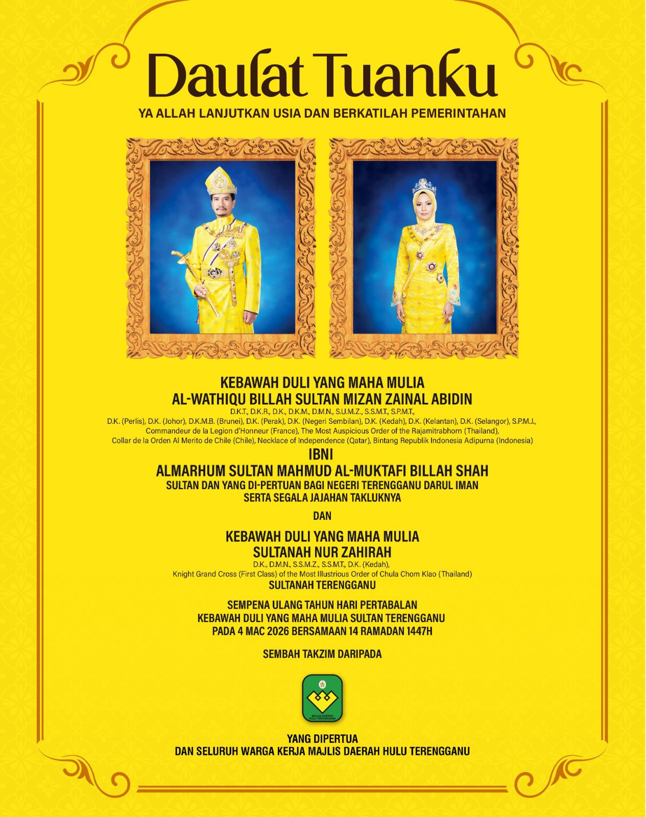 PERTABALAN KDYMM SULTAN TERENGGANU 2026